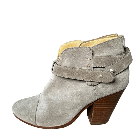 Rag & Bone | Gray Harrow Suede Ankle Boots Size 39 - Picture 3 of 11